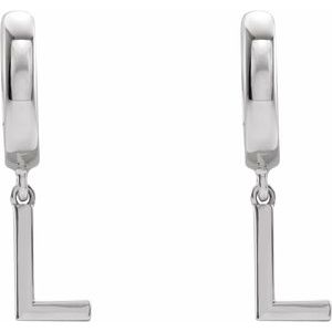 Initial Huggie Earrings