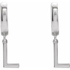 Initial Huggie Earrings