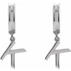 Initial Huggie Earrings