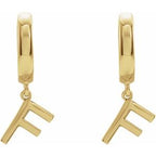Initial Huggie Earrings