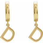 Initial Huggie Earrings