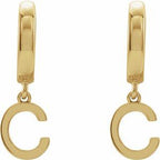 Initial Huggie Earrings
