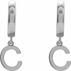 Initial Huggie Earrings