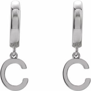 Initial Huggie Earrings