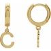 Initial Huggie Earrings