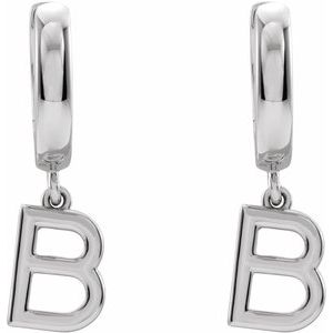 Initial Huggie Earrings