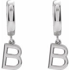 Initial Huggie Earrings