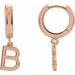 Initial Huggie Earrings