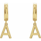 Initial Huggie Earrings