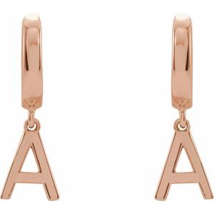 Initial Huggie Earrings