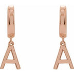 Initial Huggie Earrings