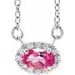 French-Set Halo-Style Necklace or Center