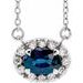 French-Set Halo-Style Necklace or Center