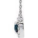 French-Set Halo-Style Necklace or Center