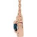 French-Set Halo-Style Necklace or Center
