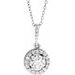 Halo-Style Necklace or Pendant