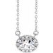 French-Set Halo-Style Necklace or Center