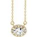 French-Set Halo-Style Necklace or Center
