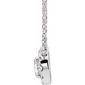 French-Set Halo-Style Necklace or Center