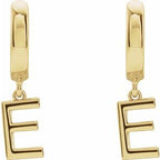 Initial Huggie Earrings
