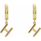 Initial Huggie Earrings