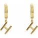 Initial Huggie Earrings