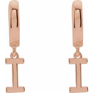 Initial Huggie Earrings