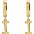 Initial Huggie Earrings