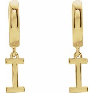 Initial Huggie Earrings