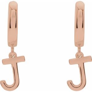 Initial Huggie Earrings