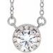 French-Set Halo-Style Necklace or Center