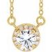 French-Set Halo-Style Necklace or Center