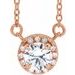 French-Set Halo-Style Necklace or Center