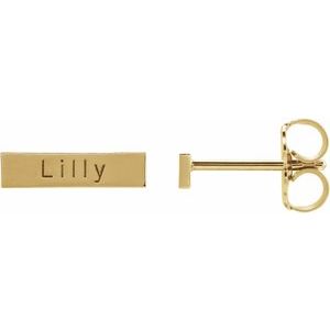 Engravable Bar Earrings