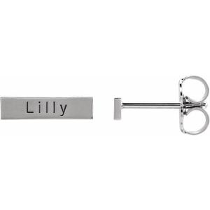 Engravable Bar Earrings