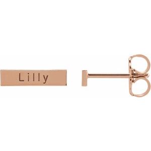 Engravable Bar Earrings