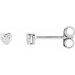 Round 3-Prong Youth Heart Earrings