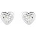 Round 3-Prong Youth Heart Earrings