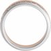 Single Sided Stepped Beveled-Edge Comfort-Fit Half Round Band with Brush Finish
