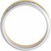 Single Sided Stepped Beveled-Edge Comfort-Fit Half Round Band with Brush Finish