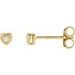 Round 3-Prong Youth Heart Earrings