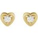 Round 3-Prong Youth Heart Earrings