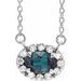 French-Set Halo-Style Necklace or Center
