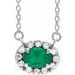 French-Set Halo-Style Necklace or Center