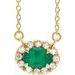 French-Set Halo-Style Necklace or Center