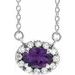 French-Set Halo-Style Necklace or Center