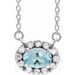 French-Set Halo-Style Necklace or Center