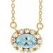 French-Set Halo-Style Necklace or Center