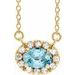 French-Set Halo-Style Necklace or Center