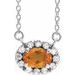 French-Set Halo-Style Necklace or Center